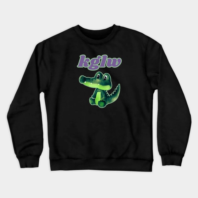 King Gizzard Gator Baby KGLW Design Crewneck Sweatshirt by pawsitronic